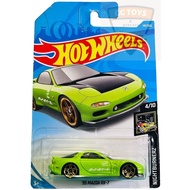 HIJAU Hotwheels Hot Wheels Regular Mazda RX7 Green (Rare)