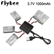 3.7V 1000mAh Lipo Battery + Charger for Syma X5 X5C X5C-1 X5S X5SW X5SC V931 H5C CX-30 TK M68 FOR MJ