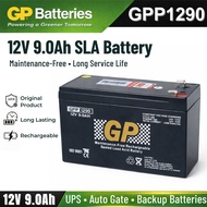 ORIGINAL GP 12V 9Ah Rechargeable Sealed Lead Acid Battery - GPP1290 GP BackUp Battery 12V9AH Recharg