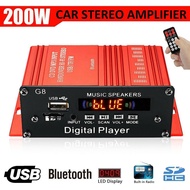 3Tech mall G8 200W 12V USB Auto HIFI Audio Stereo Amplifier Bluetooth FM Radio Remote Power