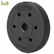 YUEJIPH Barbell Weight Plate, Solid black weight plate Round Shape Cast Iron Weight Plate, Sturdy We