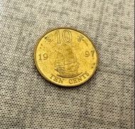 港幣 1997 帆船 一毫子 舊