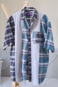 The North Face Purple Label / 日本限定TNF紫標 / Patchwork H/S Shirt / 拼布短袖襯衫