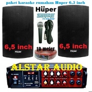 paket karaoke speaker pasif 6.5inch HUPER original