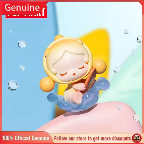 Original POP MART Pop Bean Island Vacation Series Mini Pop Beans Collectible Figurine Collectible To