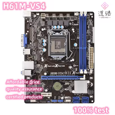 For Asrock H61M-VS4 Motherboard 16GB USB2.0 LGA 1155 DDR3 Micro ATX H61 Mainboard 100% Tested Fully 
