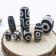 Black Onyx Three Eyes Nine Eyes Dzi Beads Tibetan Style Dzi Beads Bracelet Bracelet Loose Beads Agat