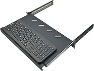 Electriduct 1U Keyboard Tray - Fully Extendable Universal 19" Rack Mount Sliding Shelf for Network E