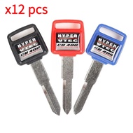 12Pcs New Blank Key Motorcycle Replace Uncut Keys For HONDA CBR250RR CBR400 CBR250 NC14 NC17 NC19 NC