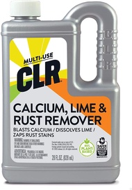CLR Calcium Lime & Rust Remover Blasts Calcium Dissolves Lime Zaps Rust Stains 28 Ounce Bottle[Made