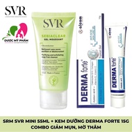 COMBO green SVR FACIAL CLEANSER [55ml] + DERMA FORTE acne-reducing, dark-reducing cream [15g]
