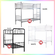Solid Metal Double Decker Bed Frame Bedframe (Assembly Included)