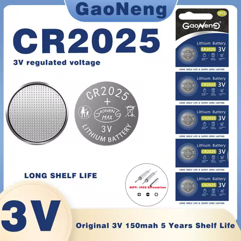 5-50PCS CR2025 Battery CR 2025 3V Lithium Battery DL2025 BR2025 KCR2025 Automotive Remote Control Ca