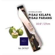 ZELEX Parang Lipis  Stainless Steel Coconut Knife 10.6" Pisau Potong Kelapa Pisau Parang Non-Slip Ki