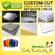 CUSTOM CUT ACRYLIC SHEET, COLOR PERSPEX SHEET / PAPAN PLASTIK / PAPAN PERSPEX / ACP / POLY /PVC BOAR