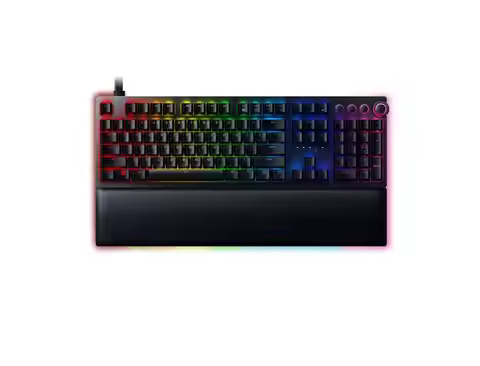 Razer Huntsman V2 104KEY Gaming Keyboard Clicky / Linear Optical Switch Doubleshot PBT Keycaps Sound