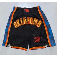 Men's Basketball Jersey Shorts Oklahoma City Thunder Just Don Pocket Shorts Black