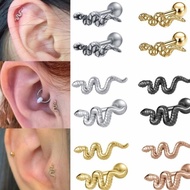 Piercing Earring Lobe Tragus Helix Snake Stainless Steel