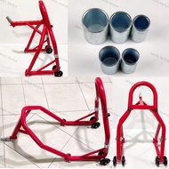 PADDOCK STAND FRONT FORK HEAVY DUTY RED PADDOCK STAND FRONT STEERING