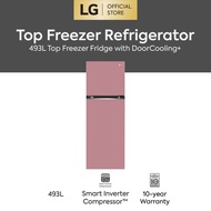 493L Top Freezer Fridge in Clay Pink Finish