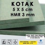 HIJAU 5 x 5 cm box - 3 mm HMR - HMR Board Green MDF Board/