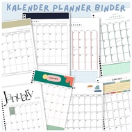 Calendar Planner Binder 2026 - Loose Leaf Calendar Planner - (A5/B5) (12 sheets) Calendar 2026