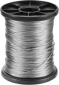 uxcell 1/32" (0.8mm) 400ft (122m) 304 Stainless Steel Cable Wire Rope 7 x 7 Strands Core Aircraft Wi
