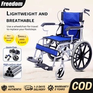 Foldable Wheelchair Elderly Trolley Portable Lightweight Travel Wheelchair Pushchair