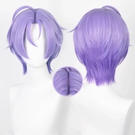 （Wig &amp; Hair Extensions &amp; Pads）Game Nu: Carnival Kuya Cosplay Wig Purple Short Hair Heat Resistant Synthetic Halloween Party Accessories Props(in stock