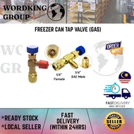 FREEZER CAN TAP VALVE (GAS) R22, R404, R134 (BLUE)