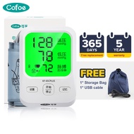 Cofoe Upper Arm Blood Pressure Machine Digital with USB Charger Dual User Original High Blood Pressure Monitor with Tricolor Backlight Rechargeable BP Check Monitoring Machine Set Heart Rate Test Meter Sphygmomanometer 血压测量器量血压器 KF-65CPLUS