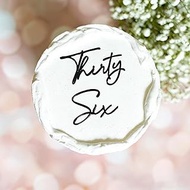 Acrylic Thirty Six Birthday Cake Topper,Black Happy 36th Birthday Cake Topper,36 Years Old Party Dec