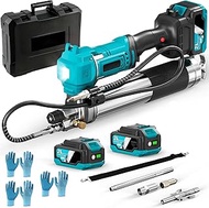 Electric Cordless Rechargeable Grease Gun -12000 PSI with Quick-Release Coupler, 6.4 oz/min, 39.4" F