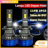 BRUSTYX MANGO COCO Car Front LED Light H4 H7 Super Bright Double Copper Tube Car Spotlight-110W