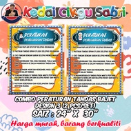 SET KECERIAAN TANDAS : SET BANNER PERATURAN TANDAS BAJET (LELAKI & PEREMPUAN)