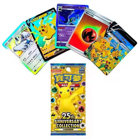 Pokemon TCG 25th Anniversary Collection Shiny Collectible Cards Traditional Chinese Edition For Coll