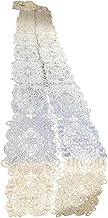 Vivienne WK1001RL1 Table Runner, 7.9 x 51.2 inches (20 x 130 cm), White