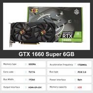 DGJLI SJS GTX1660ซุปเปอร์6GB Rx 580 GTX 1660 S การ์ดวิดีโอกราฟิกการ์ดเล่นเกมการ์ดจอ NVIDIA GPU GeFor