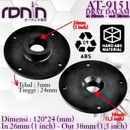 ABS Tweeter Flange Adapter in 25mm (1inch) to Out 35mm (1.5inch)