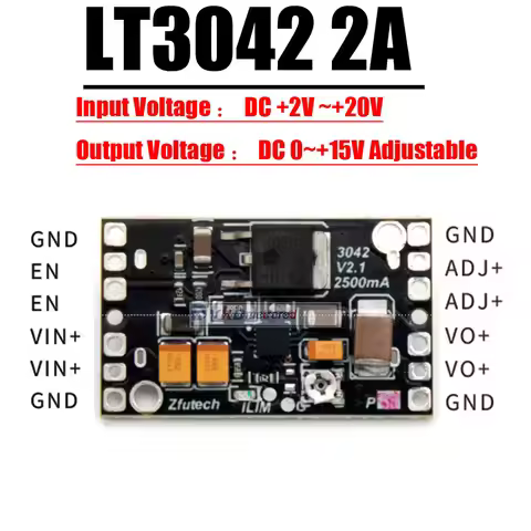 LT3042 2A Low Noise RF Linear Voltage Regulator Power Supply Module DC-DC Step-down 1.2V 3.3V 5V 6V 
