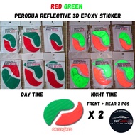 PERODUA Car Emblem Sticker PERODUA MYVI ATIVA ALZA AXIA BEZZA ARUZ VIVA Front Rear Steering Reflecti