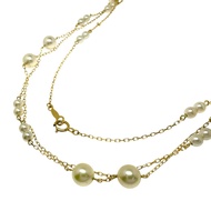 MIKIMOTO/ Mikimoto Station-style Long Akoya Pearl Recellacate 3.3-6.0mm K18 Gold 6.8g 72cm Women's [