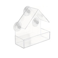 Window Wild Bird Feeder House Transparent Wild Table Removable Suction Cups Sliding Feed Tray for Ga