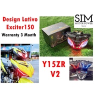 Yamaha Y15ZR V2 LED Head Lamp 《Design Lativo》 Exciter150 v2 Lampu depan light /lampu led y15 v2