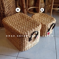 Water Hyacinth Woven Basket, Multipurpose Box,/ Lid,/ Hamper Box, Water Hyacinth souvenir Basket