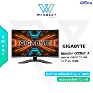 (0%) GIGABYTE Monitor (จอมอนิเตอร์คอมพิวเตอร์) รุ่น (G32QC A) : 31.5" (2‎560 x 1440) QHD VA CURVED 2K HDR/165Hz /G-SYNC-COM/ความโค้ง1500R VA/Warranty3Year By Synnex