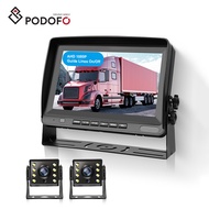 Podofo 8'' Monitor AHD 1080P Back-Up Camera Kit IP69 Waterproof Night Vision For Truck Bus RV Heavy-
