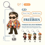 GANTUNGAN (FREEBIES) UV Acrylic Keychain Bigbang GD Gdragon Character Kpop Keychain