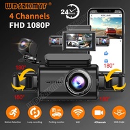 4 Channels 360°Dash Cam for Cars WIFI APP Video Recorder 1080P Car Dvr Rear View Camera Parking Moni