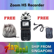 Zoom H5 Handy Recorder with Interchangeable Microphone (Free Wind Shield + Free Zoom RCH-5 Wired Remote Controller)